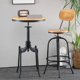Adjustable Height Bar Stool Contemporary Barstool with Metal Leg