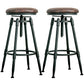 Adjustable Height Bar Stools Industrial Barstool with Metal Legs 2 Piece Set Backless Upholstered Clearhalo 'Bar Furniture' 'Bar Stools' 'bar_stools' 'furn' 'furn_bar_stools' 'Furniture' 'Kitchen & Dining Furniture' 6395722
