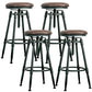 Adjustable Height Bar Stools Industrial Barstool with Metal Legs 4 Piece Set Backless Upholstered Clearhalo 'Bar Furniture' 'Bar Stools' 'bar_stools' 'furn' 'furn_bar_stools' 'Furniture' 'Kitchen & Dining Furniture' 6395724