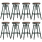 Adjustable Height Bar Stools Industrial Barstool with Metal Legs 8 Piece Set Backless Upholstered Clearhalo 'Bar Furniture' 'Bar Stools' 'bar_stools' 'furn' 'furn_bar_stools' 'Furniture' 'Kitchen & Dining Furniture' 6395728