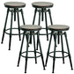 Adjustable Height Bar Stools Industrial Barstool with Metal Legs 4 Piece Set Backless Non-Upholstered Clearhalo 'Bar Furniture' 'Bar Stools' 'bar_stools' 'furn' 'furn_bar_stools' 'Furniture' 'Kitchen & Dining Furniture' 6395731