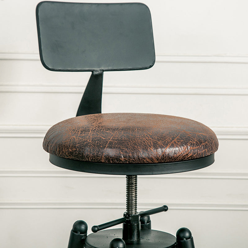 Adjustable Height Bar Stools Industrial Barstool with Metal Legs Clearhalo 'Bar Furniture' 'Bar Stools' 'bar_stools' 'furn' 'furn_bar_stools' 'Furniture' 'Kitchen & Dining Furniture' 6395732