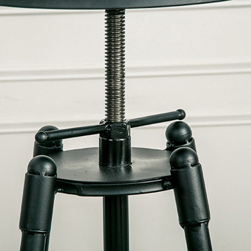 Adjustable Height Bar Stools Industrial Barstool with Metal Legs Clearhalo 'Bar Furniture' 'Bar Stools' 'bar_stools' 'furn' 'furn_bar_stools' 'Furniture' 'Kitchen & Dining Furniture' 6395736