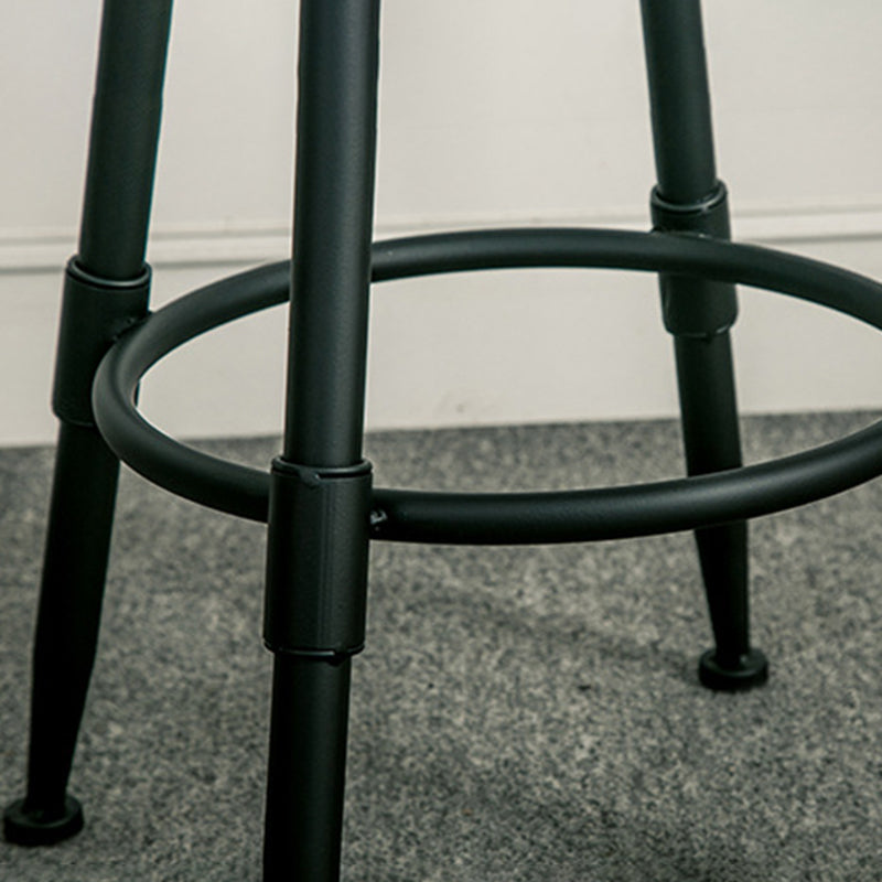 Adjustable Height Bar Stools Industrial Barstool with Metal Legs Clearhalo 'Bar Furniture' 'Bar Stools' 'bar_stools' 'furn' 'furn_bar_stools' 'Furniture' 'Kitchen & Dining Furniture' 6395737