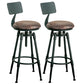 Adjustable Height Bar Stools Industrial Barstool with Metal Legs 2 Piece Set Low Back Upholstered Clearhalo 'Bar Furniture' 'Bar Stools' 'bar_stools' 'furn' 'furn_bar_stools' 'Furniture' 'Kitchen & Dining Furniture' 6395738