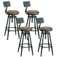Adjustable Height Bar Stools Industrial Barstool with Metal Legs 4 Piece Set Low Back Upholstered Clearhalo 'Bar Furniture' 'Bar Stools' 'bar_stools' 'furn' 'furn_bar_stools' 'Furniture' 'Kitchen & Dining Furniture' 6395740