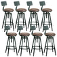 Adjustable Height Bar Stools Industrial Barstool with Metal Legs 8 Piece Set Low Back Upholstered Clearhalo 'Bar Furniture' 'Bar Stools' 'bar_stools' 'furn' 'furn_bar_stools' 'Furniture' 'Kitchen & Dining Furniture' 6395742