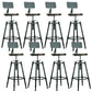 Adjustable Height Bar Stools Industrial Barstool with Metal Legs 8 Piece Set Low Back Non-Upholstered Clearhalo 'Bar Furniture' 'Bar Stools' 'bar_stools' 'furn' 'furn_bar_stools' 'Furniture' 'Kitchen & Dining Furniture' 6395746