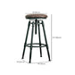 Adjustable Height Bar Stools Industrial Barstool with Metal Legs Clearhalo 'Bar Furniture' 'Bar Stools' 'bar_stools' 'furn' 'furn_bar_stools' 'Furniture' 'Kitchen & Dining Furniture' 6395747