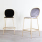 Contemporary Backrest Bar Stools Metal Barstool with Gold Legs Clearhalo 'Bar Furniture' 'Bar Stools' 'bar_stools' 'furn' 'furn_bar_stools' 'Furniture' 'Kitchen & Dining Furniture' 6395777