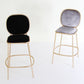 Contemporary Backrest Bar Stools Metal Barstool with Gold Legs Clearhalo 'Bar Furniture' 'Bar Stools' 'bar_stools' 'furn' 'furn_bar_stools' 'Furniture' 'Kitchen & Dining Furniture' 6395780