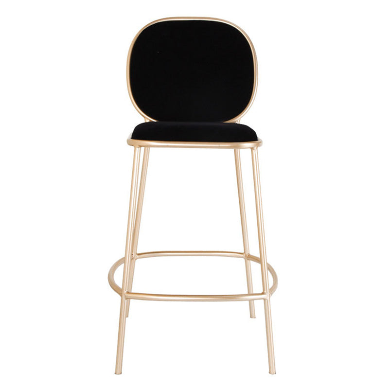 Contemporary Backrest Bar Stools Metal Barstool with Gold Legs Clearhalo 'Bar Furniture' 'Bar Stools' 'bar_stools' 'furn' 'furn_bar_stools' 'Furniture' 'Kitchen & Dining Furniture' 6395782