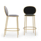 Contemporary Backrest Bar Stools Metal Barstool with Gold Legs Clearhalo 'Bar Furniture' 'Bar Stools' 'bar_stools' 'furn' 'furn_bar_stools' 'Furniture' 'Kitchen & Dining Furniture' 6395785