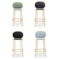 Contemporary Backrest Bar Stools Metal Barstool with Gold Legs Clearhalo 'Bar Furniture' 'Bar Stools' 'bar_stools' 'furn' 'furn_bar_stools' 'Furniture' 'Kitchen & Dining Furniture' 6395786