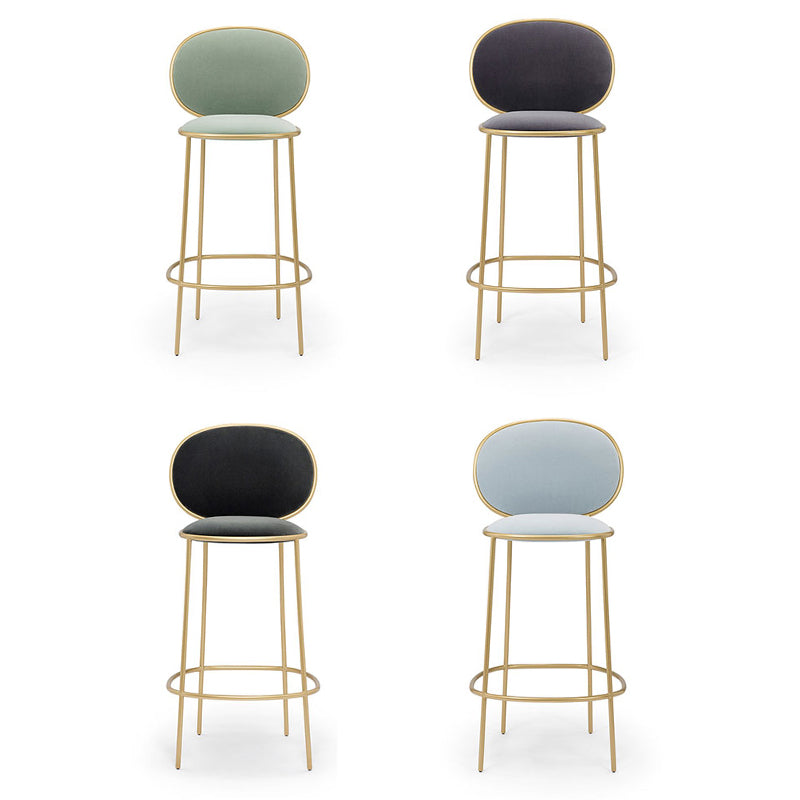 Contemporary Backrest Bar Stools Metal Barstool with Gold Legs Clearhalo 'Bar Furniture' 'Bar Stools' 'bar_stools' 'furn' 'furn_bar_stools' 'Furniture' 'Kitchen & Dining Furniture' 6395786