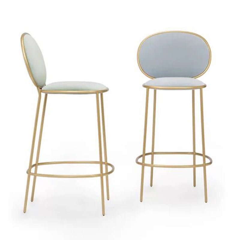 Contemporary Backrest Bar Stools Metal Barstool with Gold Legs Clearhalo 'Bar Furniture' 'Bar Stools' 'bar_stools' 'furn' 'furn_bar_stools' 'Furniture' 'Kitchen & Dining Furniture' 6395788