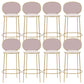 Contemporary Backrest Bar Stools Metal Barstool with Gold Legs Pink 8 Piece Set Clearhalo 'Bar Furniture' 'Bar Stools' 'bar_stools' 'furn' 'furn_bar_stools' 'Furniture' 'Kitchen & Dining Furniture' 6395800