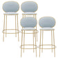 Contemporary Backrest Bar Stools Metal Barstool with Gold Legs Blue 4 Piece Set Clearhalo 'Bar Furniture' 'Bar Stools' 'bar_stools' 'furn' 'furn_bar_stools' 'Furniture' 'Kitchen & Dining Furniture' 6395802