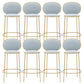 Contemporary Backrest Bar Stools Metal Barstool with Gold Legs Blue 8 Piece Set Clearhalo 'Bar Furniture' 'Bar Stools' 'bar_stools' 'furn' 'furn_bar_stools' 'Furniture' 'Kitchen & Dining Furniture' 6395804