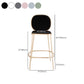 Contemporary Backrest Bar Stools Metal Barstool with Gold Legs Clearhalo 'Bar Furniture' 'Bar Stools' 'bar_stools' 'furn' 'furn_bar_stools' 'Furniture' 'Kitchen & Dining Furniture' 6395809