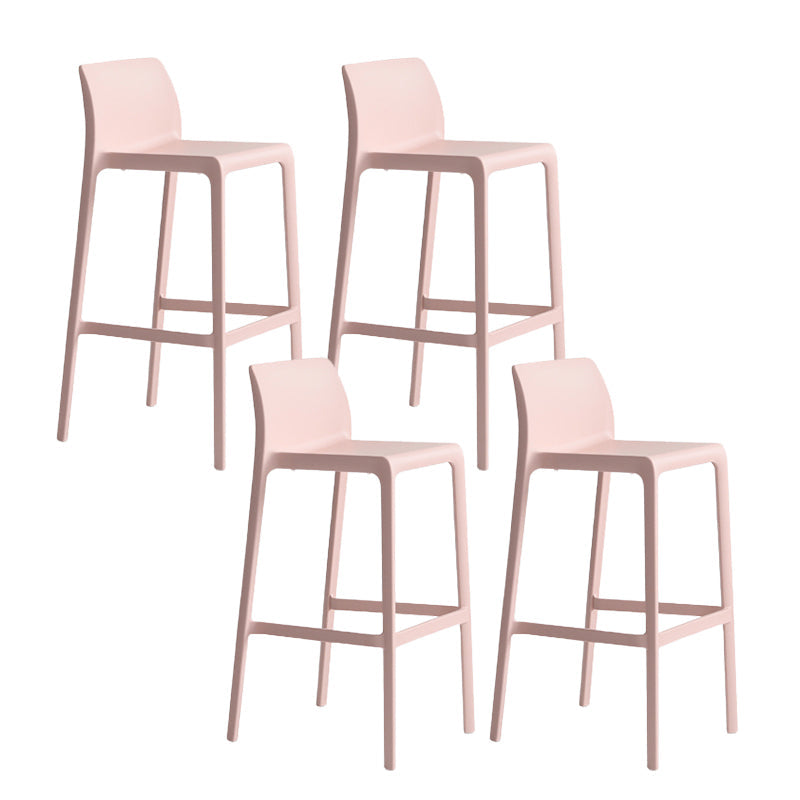 Industrial Stackable Indoor Bar Stool Plastic Armless Bar Height Stool