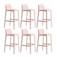 Industrial Stackable Indoor Bar Stool Plastic Armless Bar Height Stool