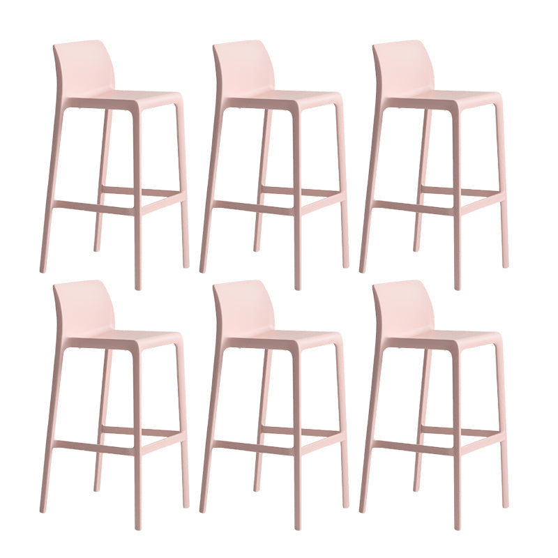 Industrial Stackable Indoor Bar Stool Plastic Armless Bar Height Stool