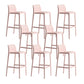 Industrial Stackable Indoor Bar Stool Plastic Armless Bar Height Stool