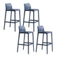 Industrial Stackable Indoor Bar Stool Plastic Armless Bar Height Stool