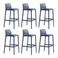 Industrial Stackable Indoor Bar Stool Plastic Armless Bar Height Stool