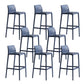 Industrial Stackable Indoor Bar Stool Plastic Armless Bar Height Stool