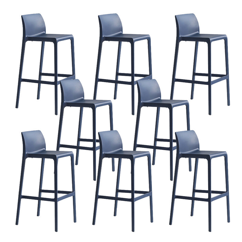 Industrial Stackable Indoor Bar Stool Plastic Armless Bar Height Stool
