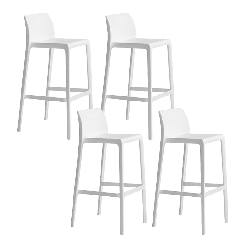 Industrial Stackable Indoor Bar Stool Plastic Armless Bar Height Stool