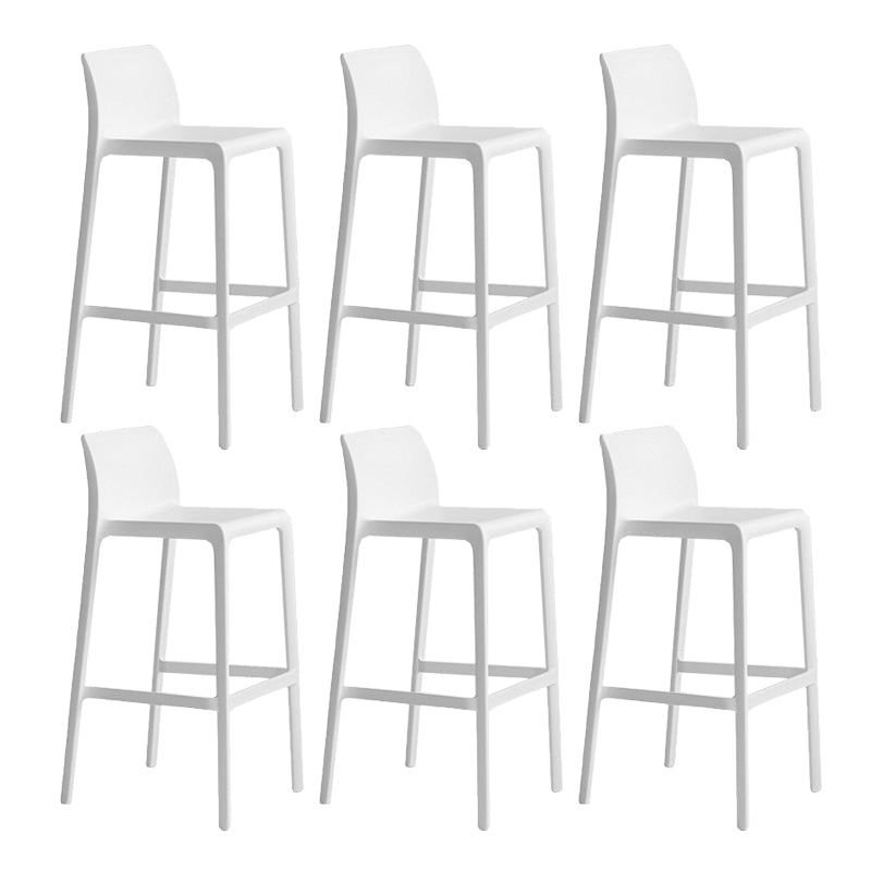 Industrial Stackable Indoor Bar Stool Plastic Armless Bar Height Stool