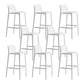 Industrial Stackable Indoor Bar Stool Plastic Armless Bar Height Stool