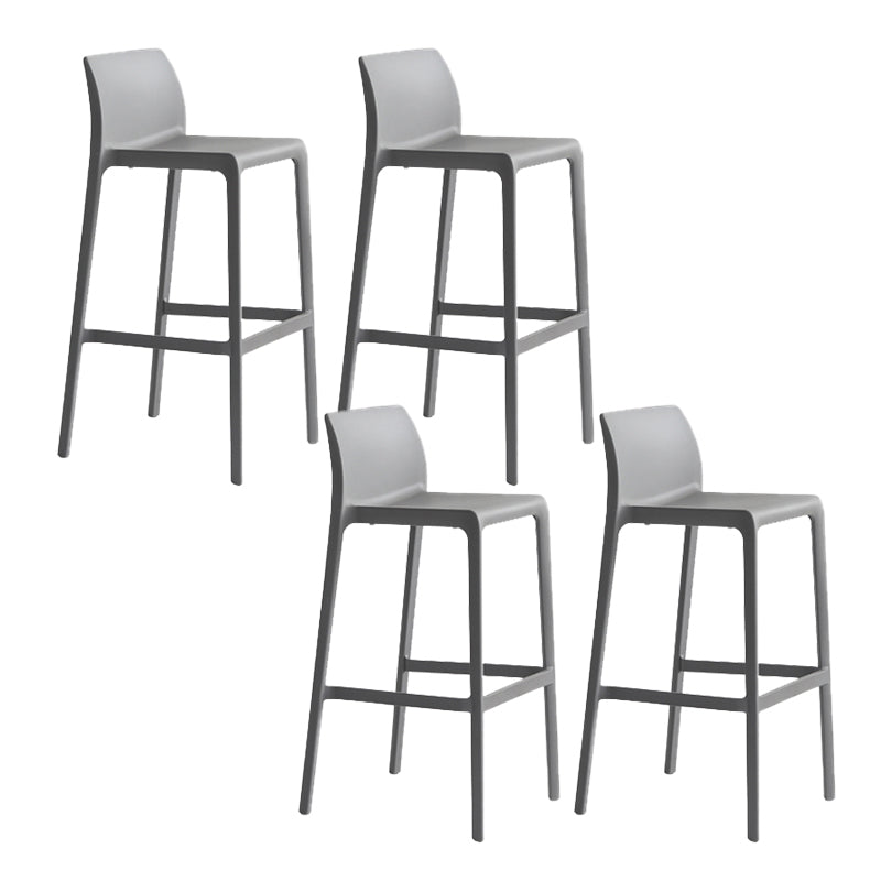 Industrial Stackable Indoor Bar Stool Plastic Armless Bar Height Stool