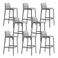 Industrial Stackable Indoor Bar Stool Plastic Armless Bar Height Stool