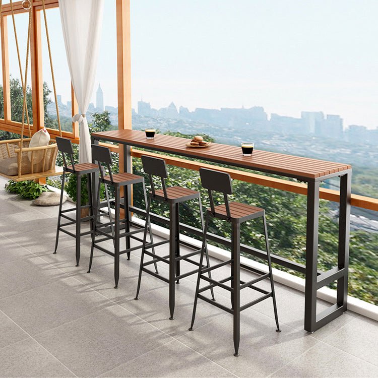Contemporary Bar Stool Armless Barstool with Black Metal Legs Clearhalo 'Bar Furniture' 'Bar Stools' 'bar_stools' 'furn' 'furn_bar_stools' 'Furniture' 'Kitchen & Dining Furniture' 6395887