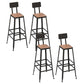 Contemporary Bar Stool Armless Barstool with Black Metal Legs 4 Piece Set Square Clearhalo 'Bar Furniture' 'Bar Stools' 'bar_stools' 'furn' 'furn_bar_stools' 'Furniture' 'Kitchen & Dining Furniture' 6395889