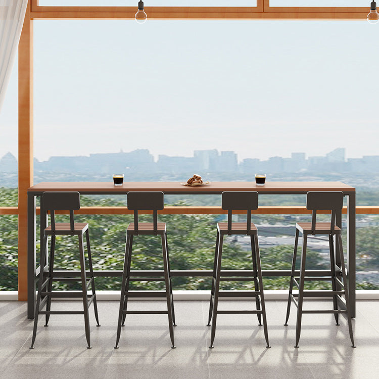 Contemporary Bar Stool Armless Barstool with Black Metal Legs Clearhalo 'Bar Furniture' 'Bar Stools' 'bar_stools' 'furn' 'furn_bar_stools' 'Furniture' 'Kitchen & Dining Furniture' 6395892