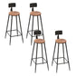 Contemporary Bar Stool Armless Barstool with Black Metal Legs 4 Piece Set Round Clearhalo 'Bar Furniture' 'Bar Stools' 'bar_stools' 'furn' 'furn_bar_stools' 'Furniture' 'Kitchen & Dining Furniture' 6395899