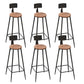 Contemporary Bar Stool Armless Barstool with Black Metal Legs 6 Piece Set Round Clearhalo 'Bar Furniture' 'Bar Stools' 'bar_stools' 'furn' 'furn_bar_stools' 'Furniture' 'Kitchen & Dining Furniture' 6395900