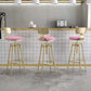 Upholstered Adjustable Height Bar Stool Industrial Iron Frame Stool Clearhalo 'Bar Furniture' 'Bar Stools' 'bar_stools' 'furn' 'furn_bar_stools' 'Furniture' 'Kitchen & Dining Furniture' 6395906