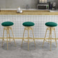 Upholstered Adjustable Height Bar Stool Industrial Iron Frame Stool Clearhalo 'Bar Furniture' 'Bar Stools' 'bar_stools' 'furn' 'furn_bar_stools' 'Furniture' 'Kitchen & Dining Furniture' 6395908