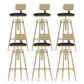 Upholstered Adjustable Height Bar Stool Industrial Iron Frame Stool Black 6 Piece Set Low Back Clearhalo 'Bar Furniture' 'Bar Stools' 'bar_stools' 'furn' 'furn_bar_stools' 'Furniture' 'Kitchen & Dining Furniture' 6395909