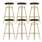 Upholstered Adjustable Height Bar Stool Industrial Iron Frame Stool Black 6 Piece Set Backless Clearhalo 'Bar Furniture' 'Bar Stools' 'bar_stools' 'furn' 'furn_bar_stools' 'Furniture' 'Kitchen & Dining Furniture' 6395918