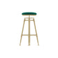Upholstered Adjustable Height Bar Stool Industrial Iron Frame Stool Green 1 Piece Backless Clearhalo 'Bar Furniture' 'Bar Stools' 'bar_stools' 'furn' 'furn_bar_stools' 'Furniture' 'Kitchen & Dining Furniture' 6395925