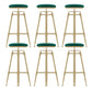 Upholstered Adjustable Height Bar Stool Industrial Iron Frame Stool Green 6 Piece Set Backless Clearhalo 'Bar Furniture' 'Bar Stools' 'bar_stools' 'furn' 'furn_bar_stools' 'Furniture' 'Kitchen & Dining Furniture' 6395928