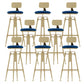 Upholstered Adjustable Height Bar Stool Industrial Iron Frame Stool Blue 8 Piece Set Low Back Clearhalo 'Bar Furniture' 'Bar Stools' 'bar_stools' 'furn' 'furn_bar_stools' 'Furniture' 'Kitchen & Dining Furniture' 6395934
