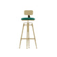 Upholstered Adjustable Height Bar Stool Industrial Iron Frame Stool Green 1 Piece Low Back Clearhalo 'Bar Furniture' 'Bar Stools' 'bar_stools' 'furn' 'furn_bar_stools' 'Furniture' 'Kitchen & Dining Furniture' 6395935
